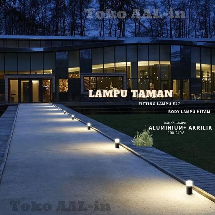 LAMPU PILAR TAMAN PAGAR HIAS BULAT OUTDOOR E27