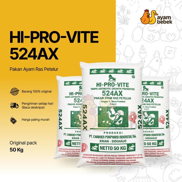 HI-PRO-VITE 524AX Pakan Ayam Petelur Produksi REPACK AyamBebek Pakan dan Ternak