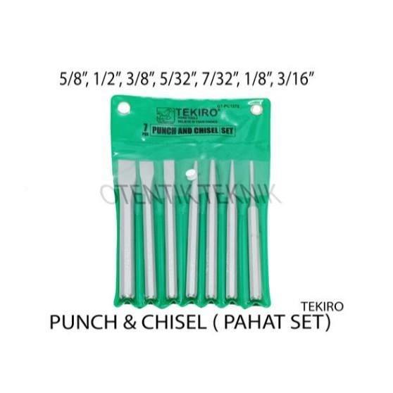 TEKIRO Pahat Bobok dan Penitik SET 7pcs - Pahat Set Tekiro 7 pcs - Punch and Chisel
