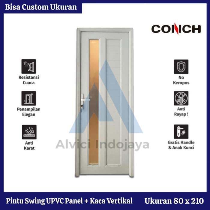 Pintu UPVC Pintu Kamar UPVC Pintu Kamar Mandi UPVC Pintu Toilet UPVC Pintu Kost UPVC Conch Full