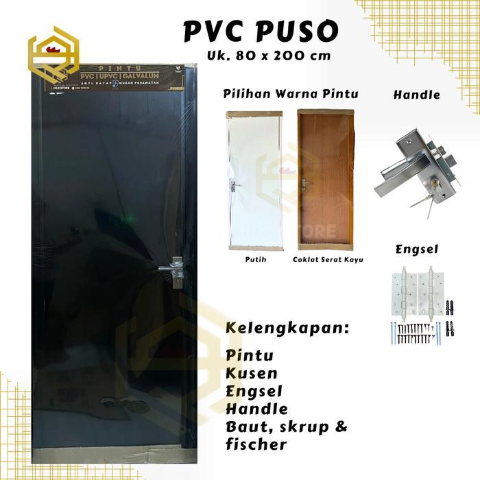 PINTU PVC PUSO 200x80 PINTU PVC KAMAR PINTU KAMAR MANDI