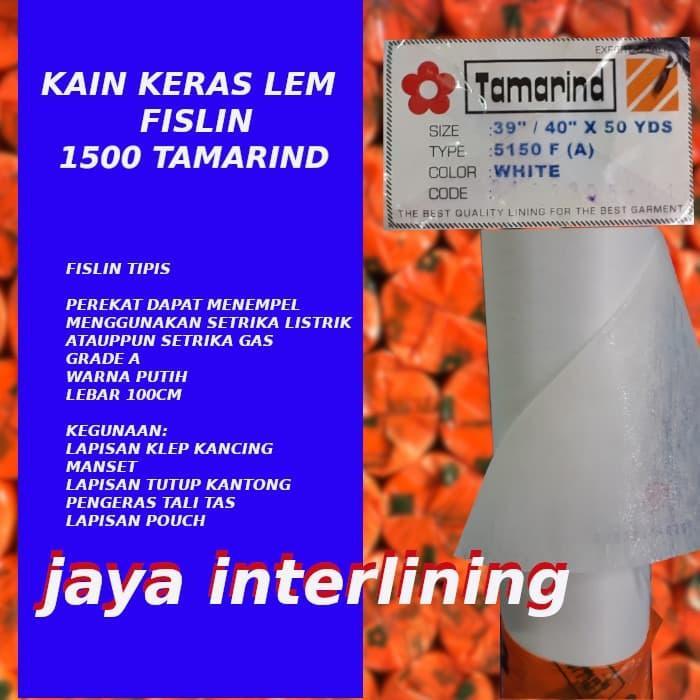 Kain Keras Lem Interlining 1500 F Tamarind Meteran