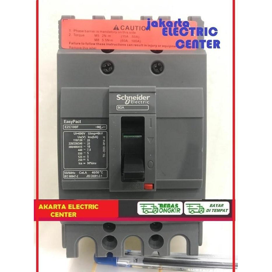 Schneider Ezc Mccb Ezc 100F 80A