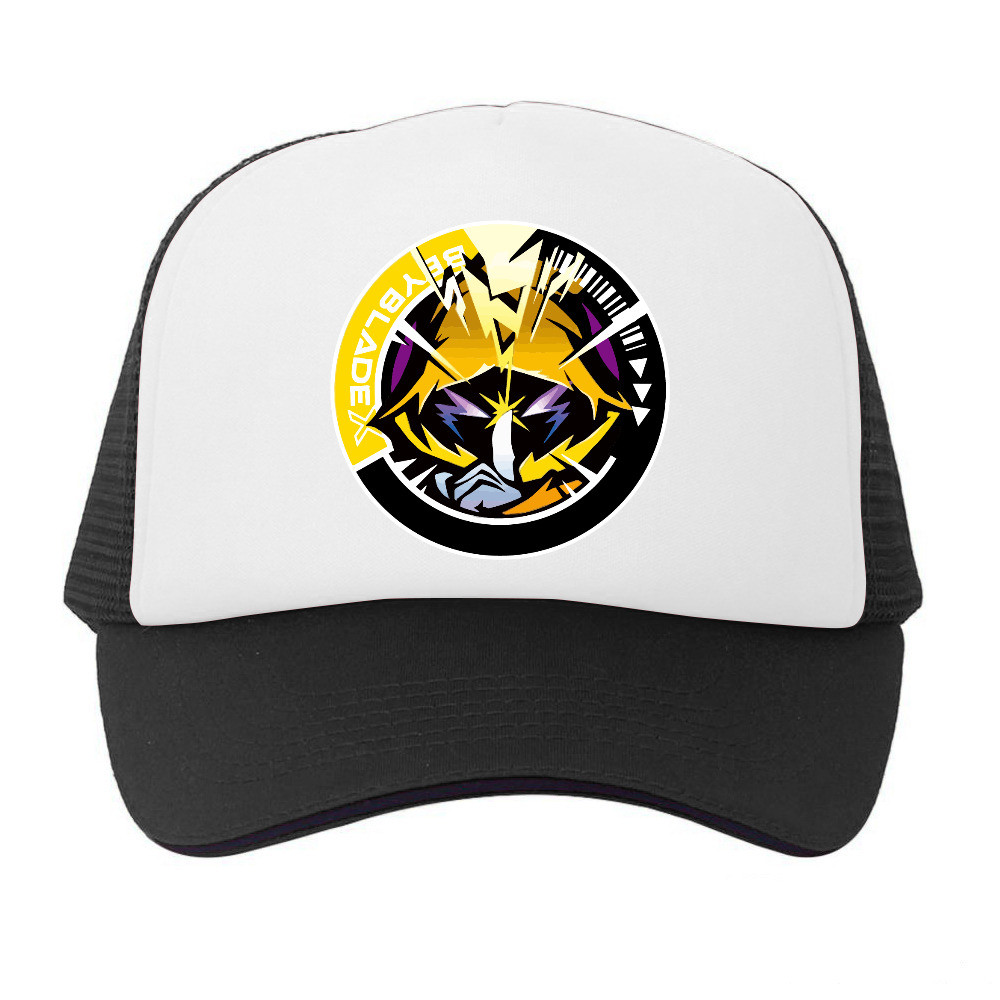 Topi Trucker Anime Beyblade X Gear Chip logo Wizard Arrow