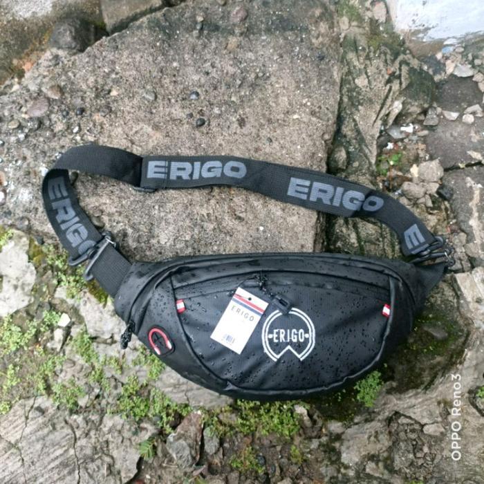 fiuri stor - erigo waist bag pria waterproof anti air tas selempang pinggang premium