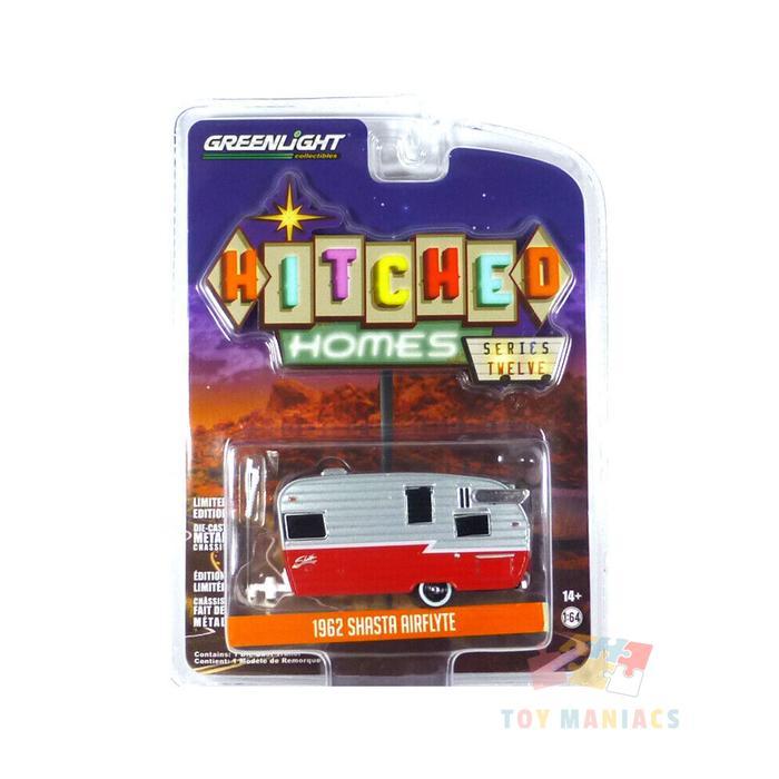 Greenlight 34120-F Shasta Airflyte Silver/Red 1962 - Hitched Homes