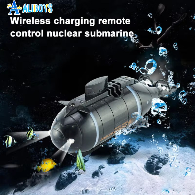RC Submarine Boat Mini Speedboat Waterproof Ship Rechargeable Diving Model Remote Control Submarine
