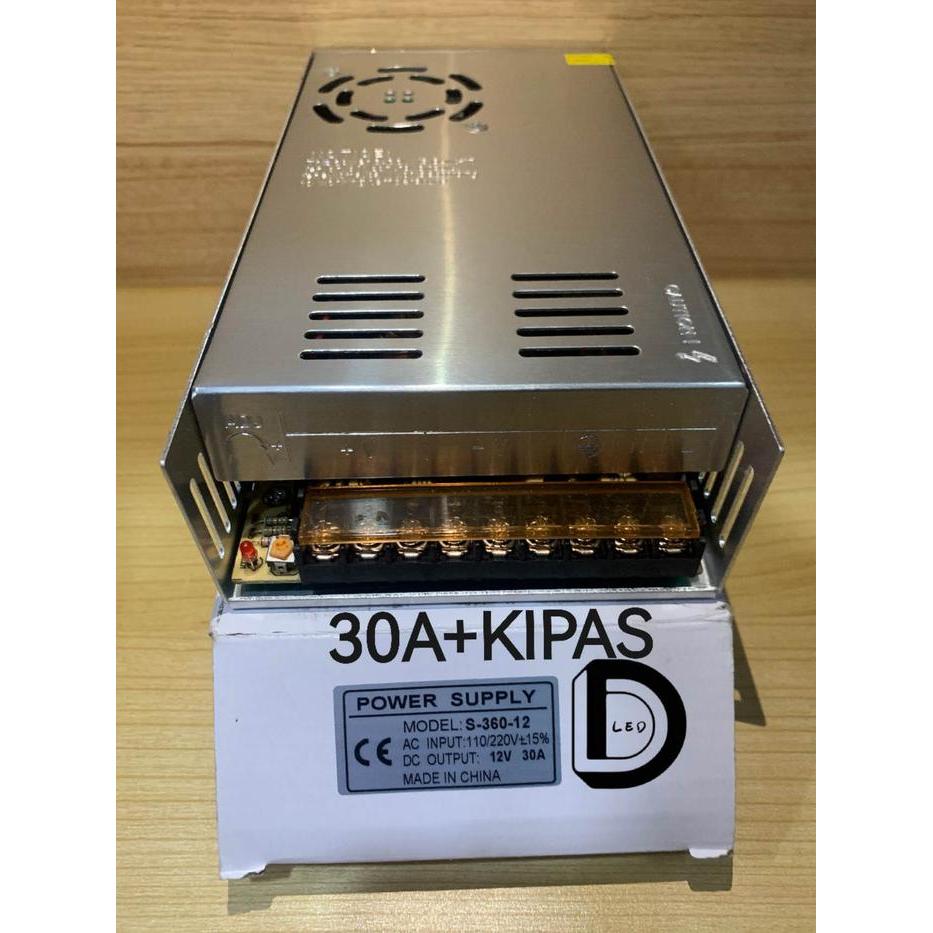 Power Supply 30A 12V Kipas / Trafo 30A 12v / Adaptor 30A 12v Kipas