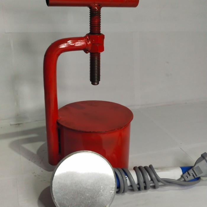 alat tambal ban listrik otomatis komplit warna oranye bulat