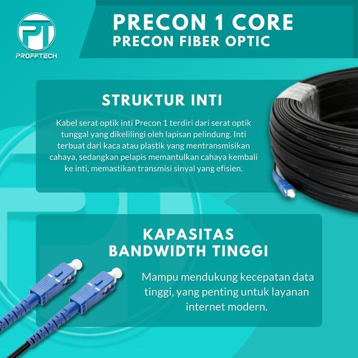 KABEL FIBER OPTIK FTTH DROP CABLE SC SC PRECON FIBER OPTIC. 300 METER