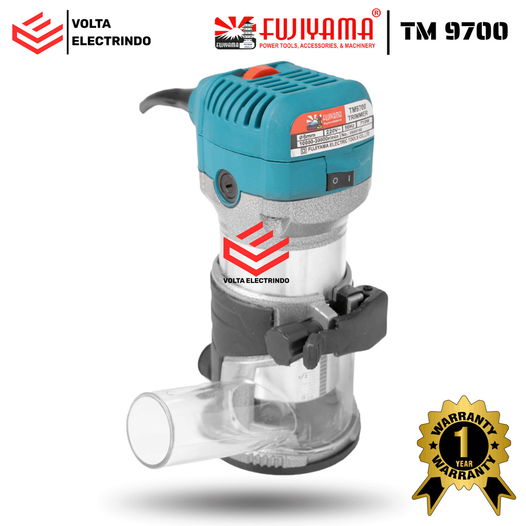 FUJIYAMA - TM 9700 Variable Speed Trimmer Router 1/4" Mesin Profil Kayu 710Watt TM9700