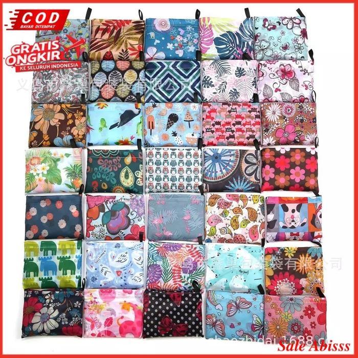 (TAS01)TAS LIPAT ECO BAG / TAS BELANJA LIPAT / SHOPPING BAG / ECO BAG MOTIF ANTI AIR UKURAN BESAR