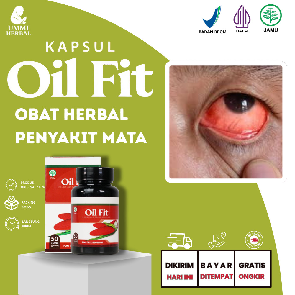 Obat Mata Penglihatan Kurang Jelas mata rusak Mata Berbayang Konjuntivitas - Kapsul Oil Fit 50 Kapsu