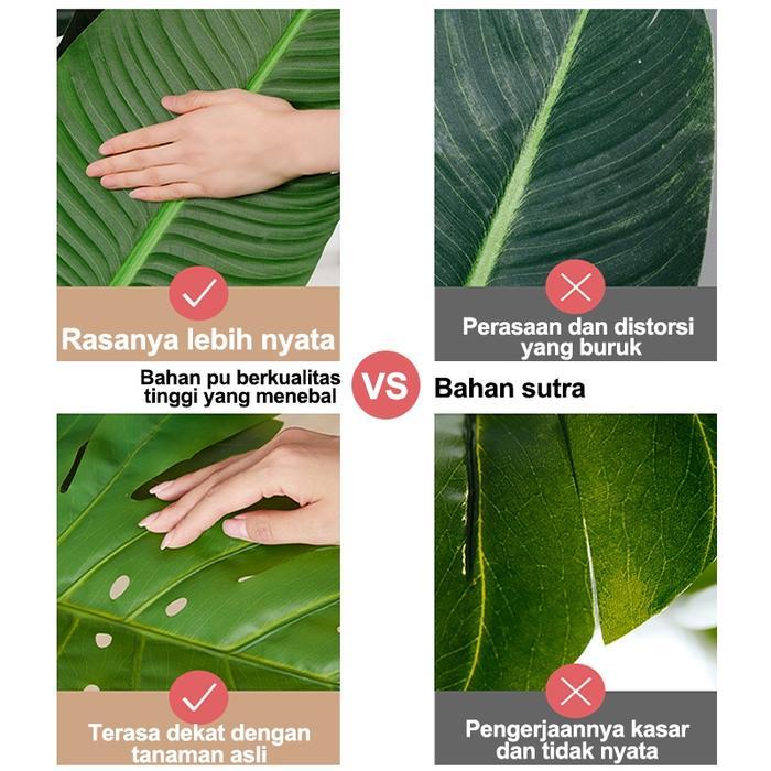DAUN PALEM PLASTIK POHON 180CM POHON PISANG ARTIFISIAL DAN POT DEKORASI POHON BESAR PLASTIK DEKORASI