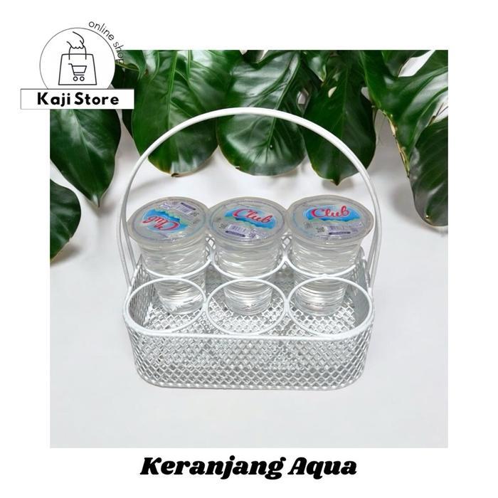 Keranjang Air Minum Aqua / Rak Tempat Minum Aqua / Rak Aqua Tempat Minum Bahan Besi Kuat Tbk