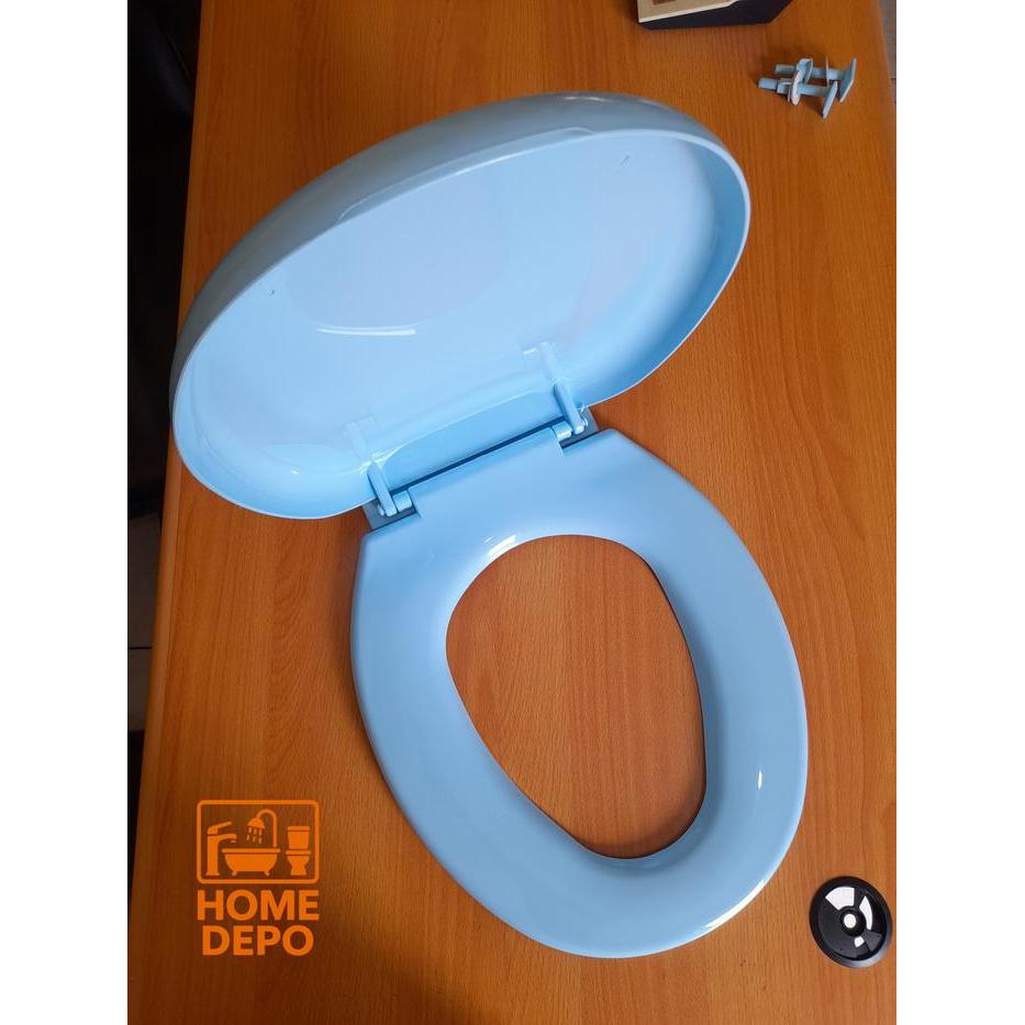 Tutup Closet Duduk Toilet Cover Universal Toto American Standard Biru