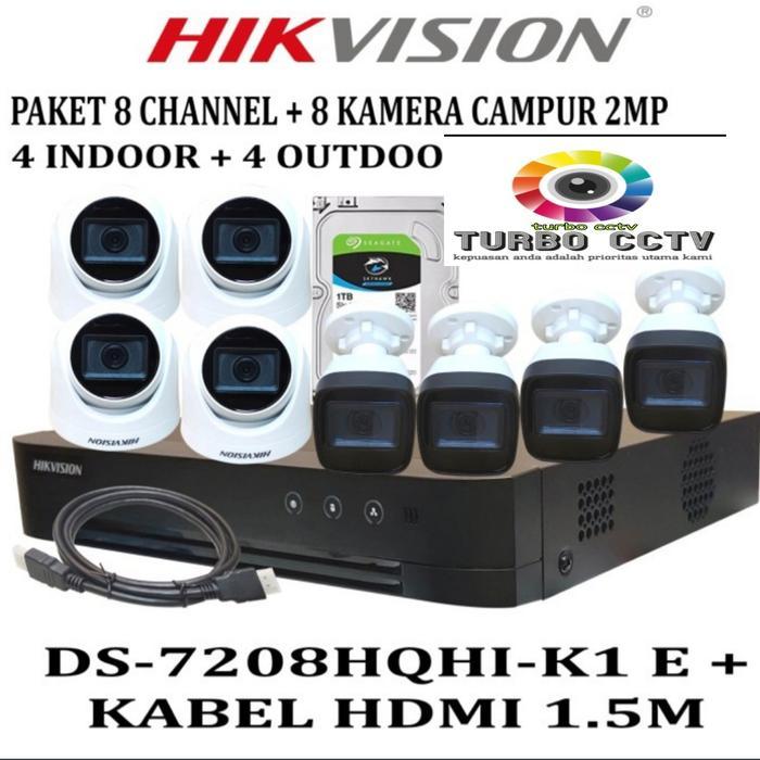 Paket Cctv Hikvision 8Ch 1080P 2Mp Kabel