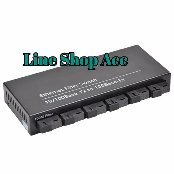 Fiber media converter 6 FO - 2 LAN