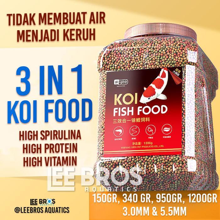 Pakan Ikan Koi Premium / Pelet Ikan Koi 3 mm Spirulina + Growth