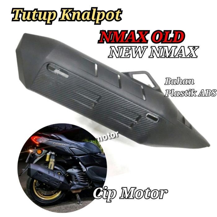 Cover Tutup Knalpot New Nmax 2020 Abs Plastik Hitam Merah Biru Putih