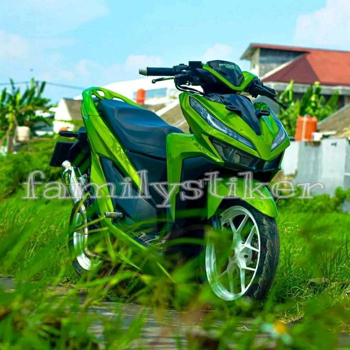 Sekotlet Motor hijau candy stiker Skotlet warna hijau metalik candy