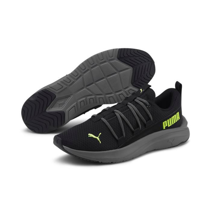 PUMA Sepatu Lari Pria Softride One4all Black-Lime