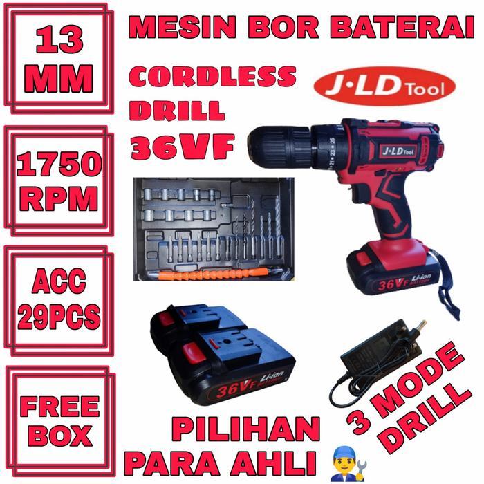 Canggih Cordless Impact Drill Jld 36V Mesin Bor Baterai Jld 36V