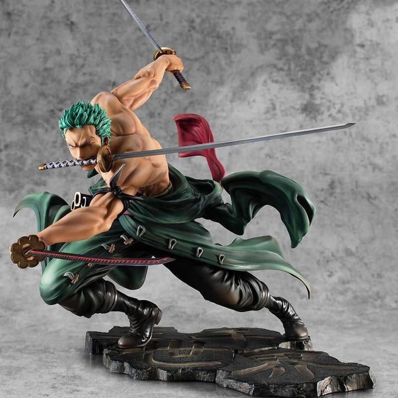 One Piece 10CM Figure Toys Anime GK Roronoa Zoro Three-blade Sa-maximum PVC Action Collection