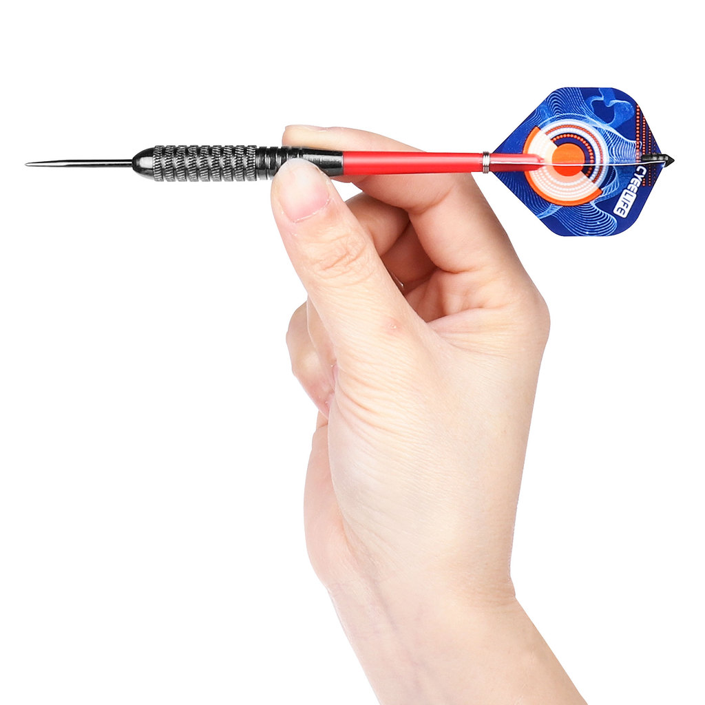 CyeeLife 22/28g Steel Tip darts set Professional with Cace,Aluminium & PVC Shafts+Extra