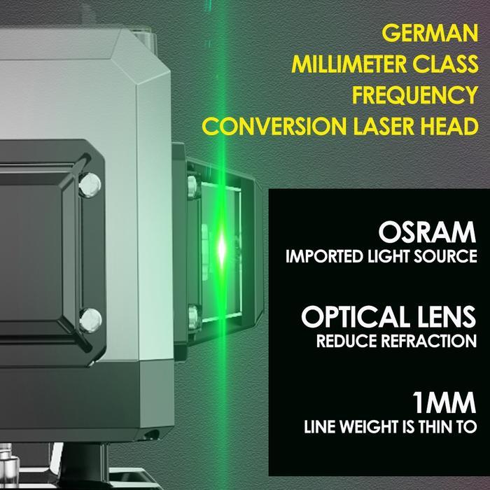 16 Line 4D Multifungsi Laser Level 360 Rotari Self Leveling Full Set Mesin Self Leveling Laser