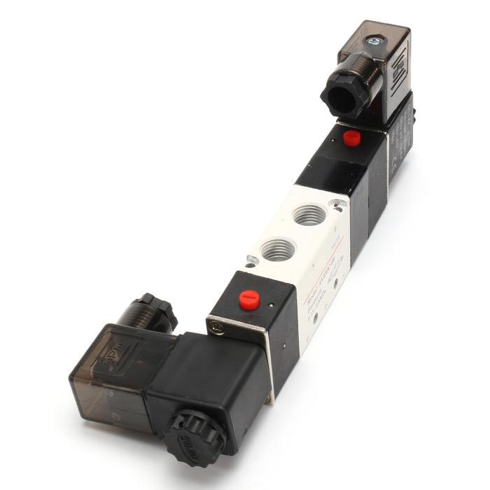 DC 12V PNEUMATIC SOLENOID AIR VALVE 3 POSITION 5