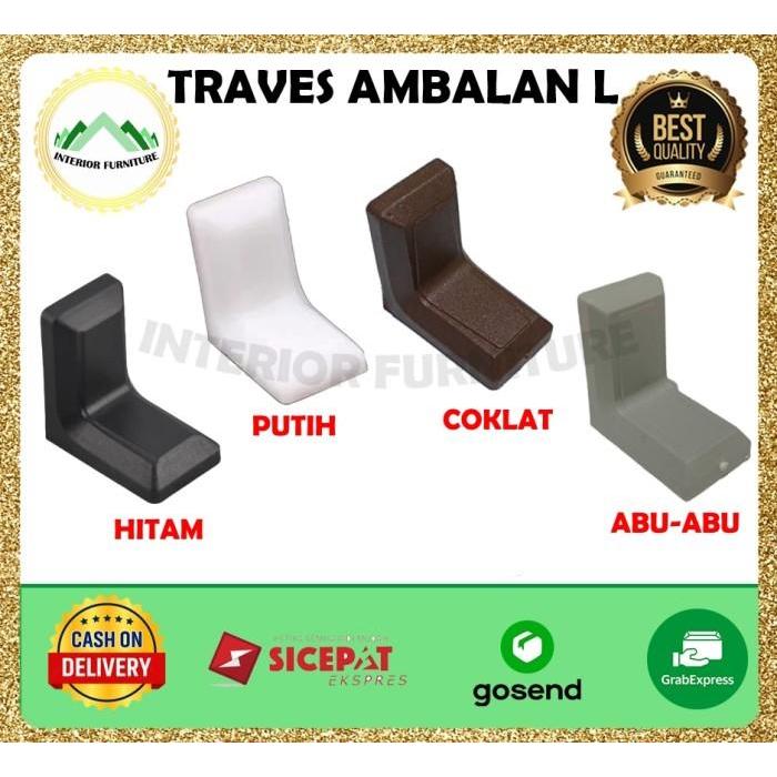 Trapes L Trapex Traves L Siku Ambalan Siku Penyangga Besi Plastik