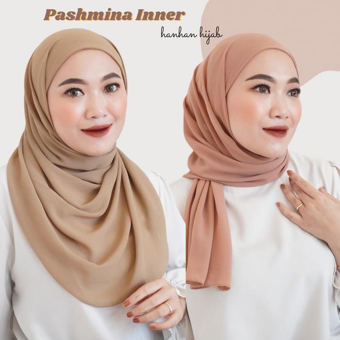 Hanhan hijab - Pashmina Inner 2In1 Ceruty Babydoll Premium (Pashmina Ciput)