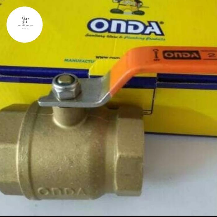 Ball Valve Kuningan Onda Drat 2" Inch / Stop Kran Kuningan Onda