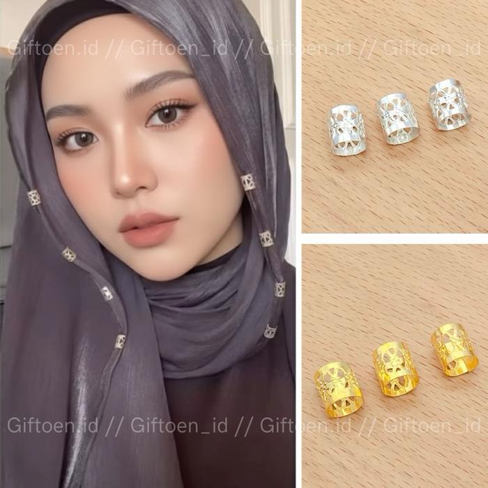 [10 Pcs] Ring Jepit Hijab / Klip Hijab Mini / Klip Hijab Fashion Wanita Terlaris
