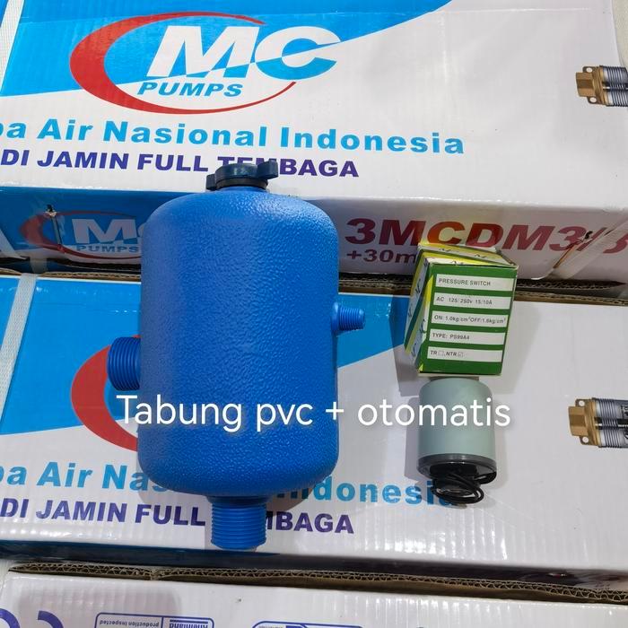 Stok Baru tabung otomatis pompa air plastik pvc komplit shimizu