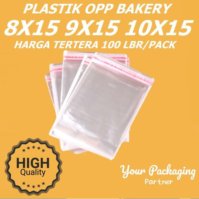 PLASTIK OPP 8X15 9X15 10X15 BUNGKUS ROTI BAKERY AKSESORIS SOUVENIR DLL
