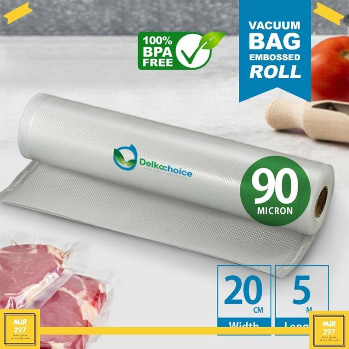 PLASTIK VACUUM VACUM VAKUM MAKANAN EMBOSSED EMBOS UKURAN ROLL