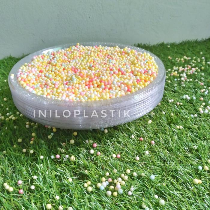 Piring Plastik Transparan Besar / Piring Makan Plastik 220