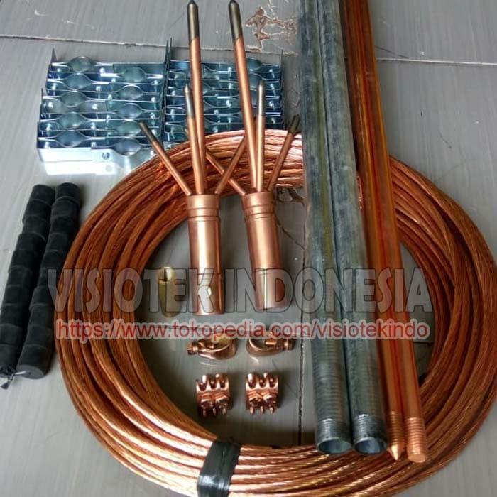 Terbaru Paket Hemat Anti Petir Trisula Aluminium / Paket Penangkal Petir Rumah