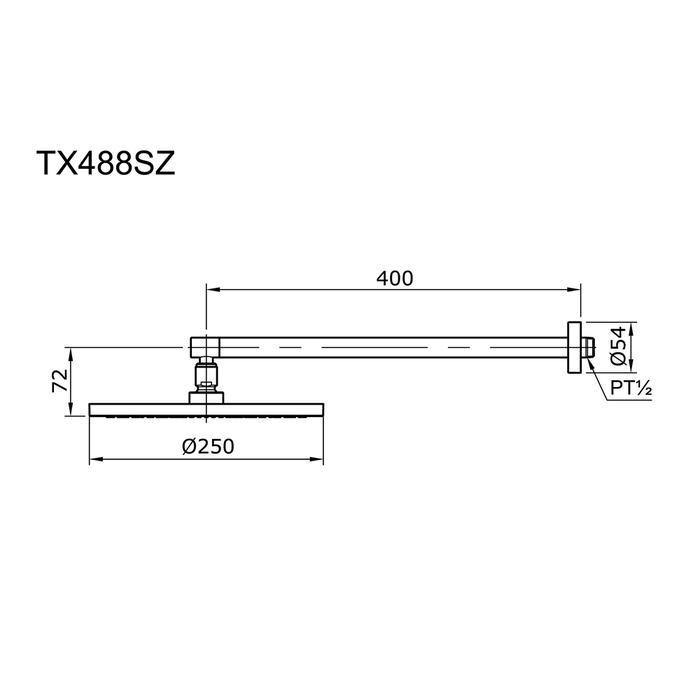 Shower Mandi Tanam TOTO TX488SZ (wall shower type) / Wall Shower TOTO