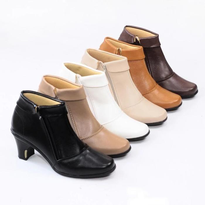 Aerostreet - Sepatu Boots Wanita Dewasa Tinggi Heels 7Cm Nd 02 Kerja