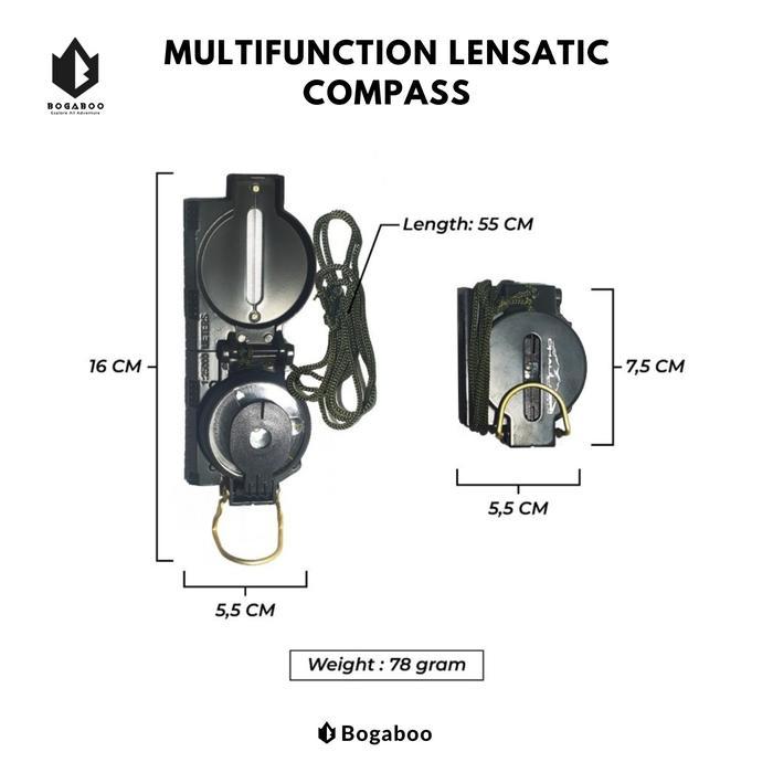 Kompas bidik - kompas navigasi darat - kompas karabiner - kompas