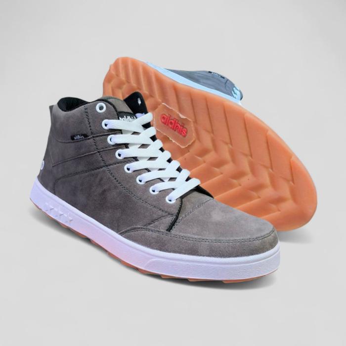Aerostreet - Sepatu Pria Boots Casual Sneakers High Top Boot Bahan Suede Sol Gum Antislip Cocok