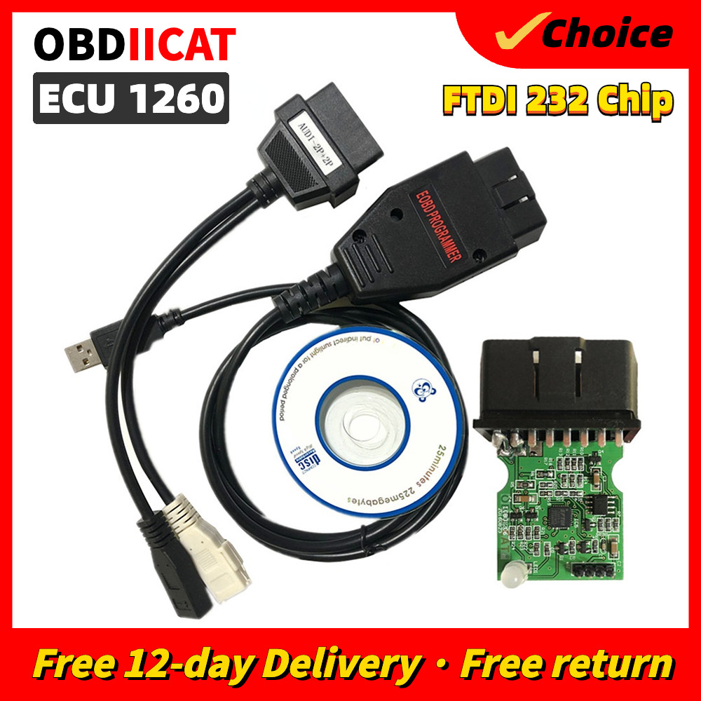 OBDIICAT-High Quality Galletto 1260 ECU Chip Tuning Tool EOBD/OBD2/OBDII Flasher Galletto 1260 ECU F