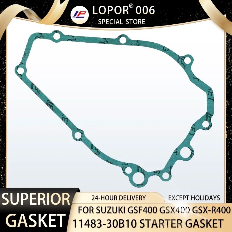 LOPOR Motorcycle Engine Crankcase STARTER Cover Gasket Seal For SUZUKI GSF400 GSX400 GSX-R400 11483-