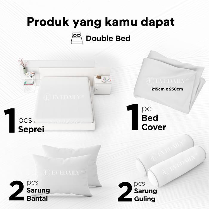 PR0M0 Bed Cover Set Pink Amona Mix Plain Baby Pink - 90x200 - 200x200 - Evedaily G00D QU4LITY