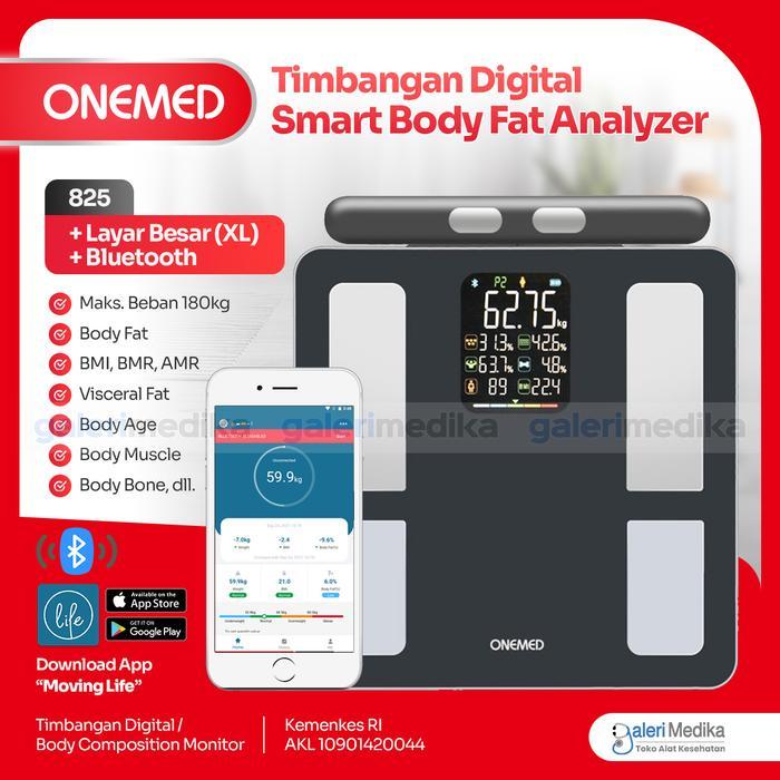 Terbaru Timbangan Digital Onemed 825 Body Fat Bmi Android/Ios - Timbangan Bmi