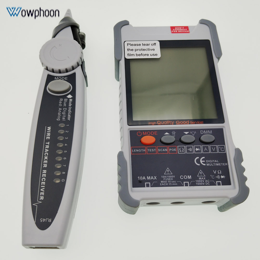 Lan Network Cable Tester Tool, Backlight Analogs Digital Search POE Test, Cable Pairing Multimeter,