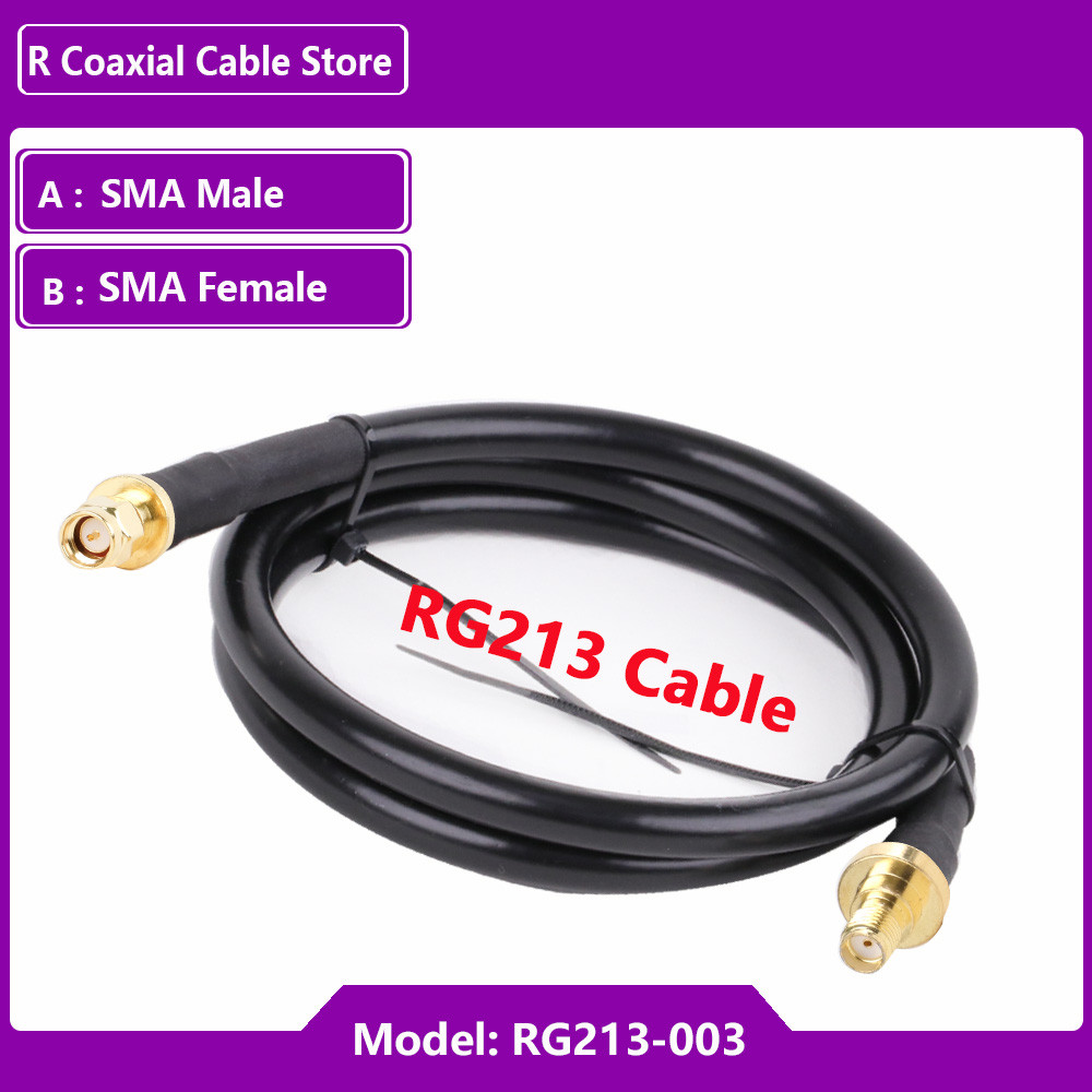 RF Coaxial RG213 Cable SMA to SMA Jumper Pigtail Radio WIFI Extension Cable 50Ohm Cellular Amplifier